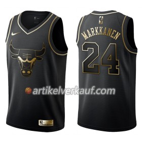 NBA Chicago Bulls Trikot Lauri Markkanen 24 Nike Schwarz Golden Edition Swingman - Herren